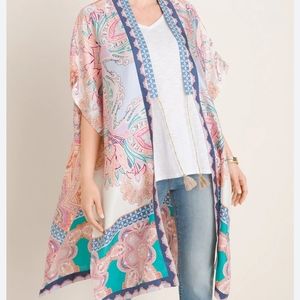 NWT 100% Silk Chico's Kimono L/XL